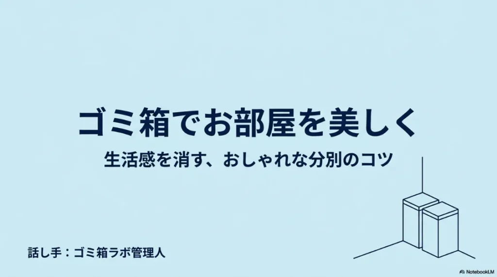 ゴミ箱でお部屋を美しく生活感を消すおしゃれな分別のコツ