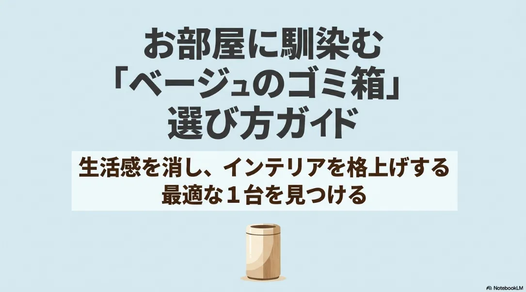 お部屋に馴染むベージュのゴミ箱選び方ガイド
