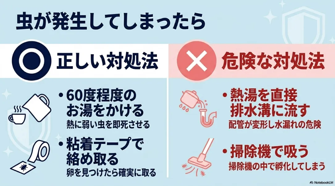 虫が発生してしまった場合の正しい対処法と危険な対処法