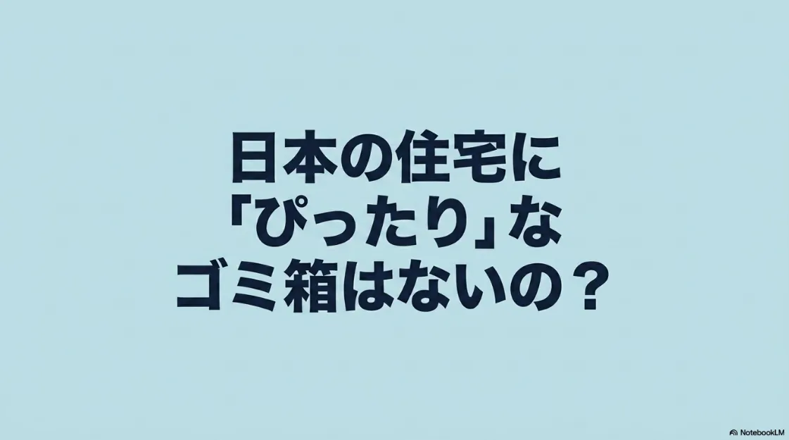 日本の住宅事情にぴったりなゴミ箱の選び方