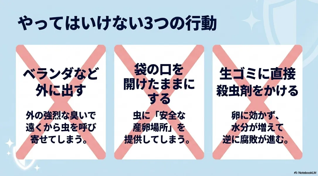 ゴミ箱の虫対策でやってはいけない3つのNG行動