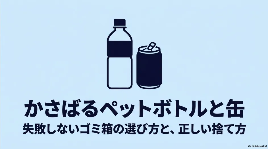 かさばるペットボトルと缶に適したゴミ箱の選び方と正しい捨て方